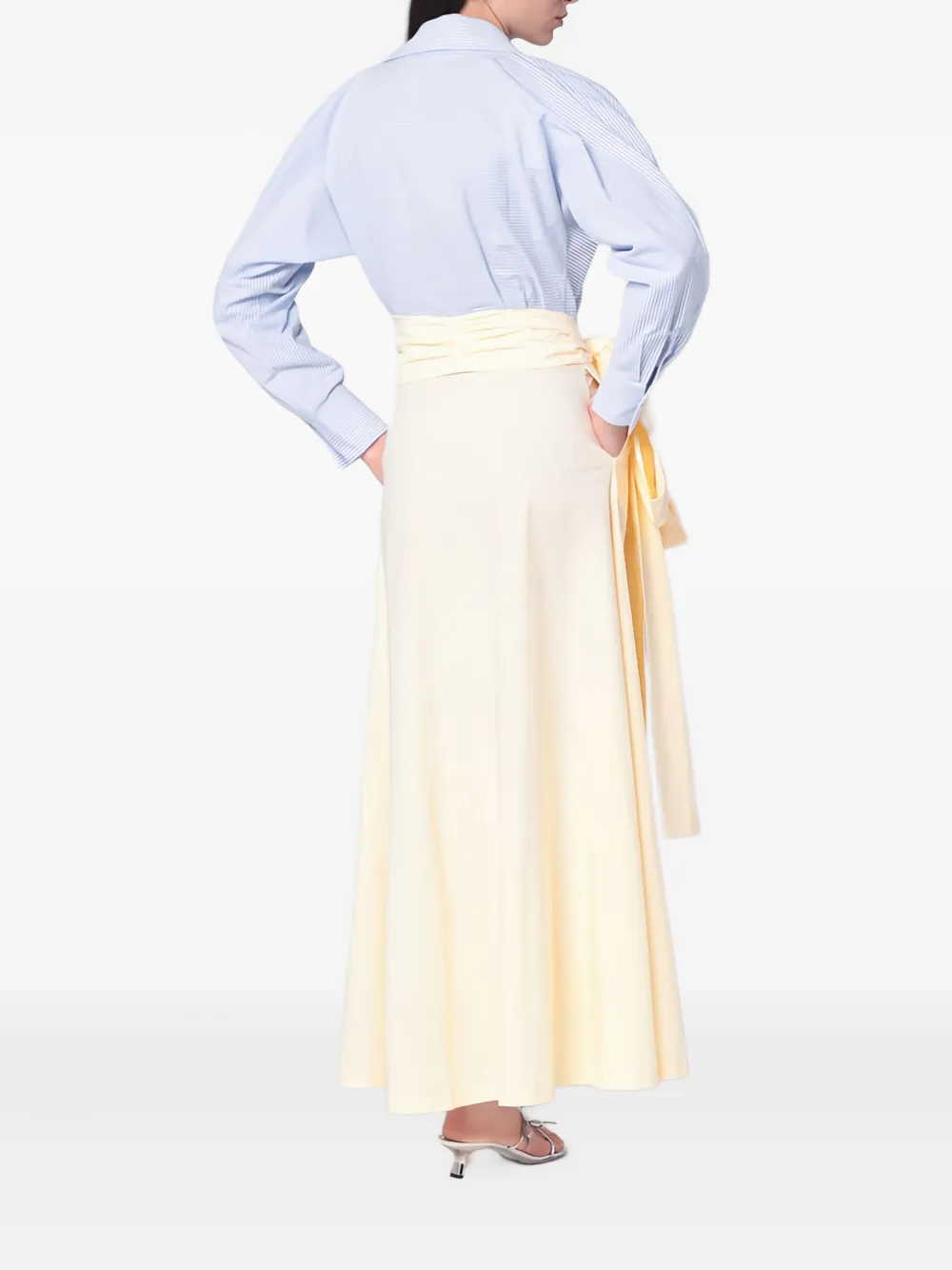 Bernadette Clarence Bow-detail Maxi Dress In Yellow