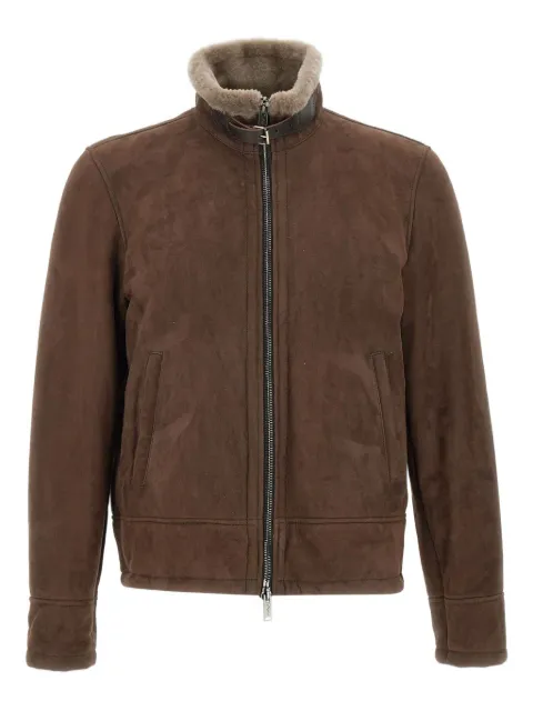 VOLFAGLI shearling-collar zip-front jacket