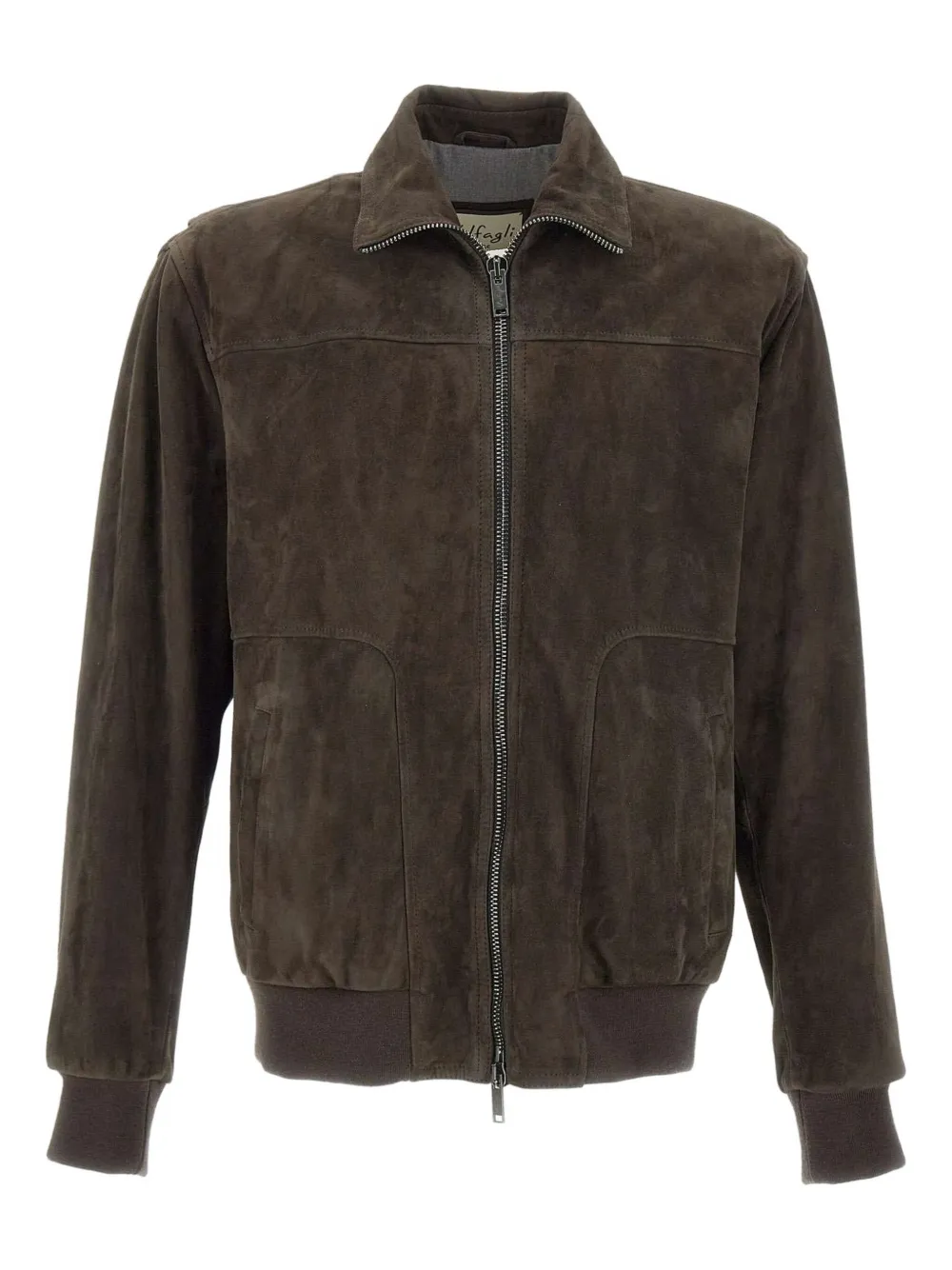 VOLFAGLI zip-front suede jacket | Brown | Image 1