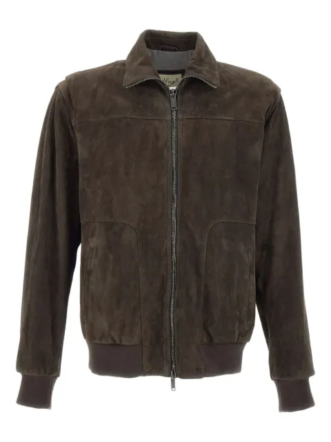 VOLFAGLI zip-front suede jacket