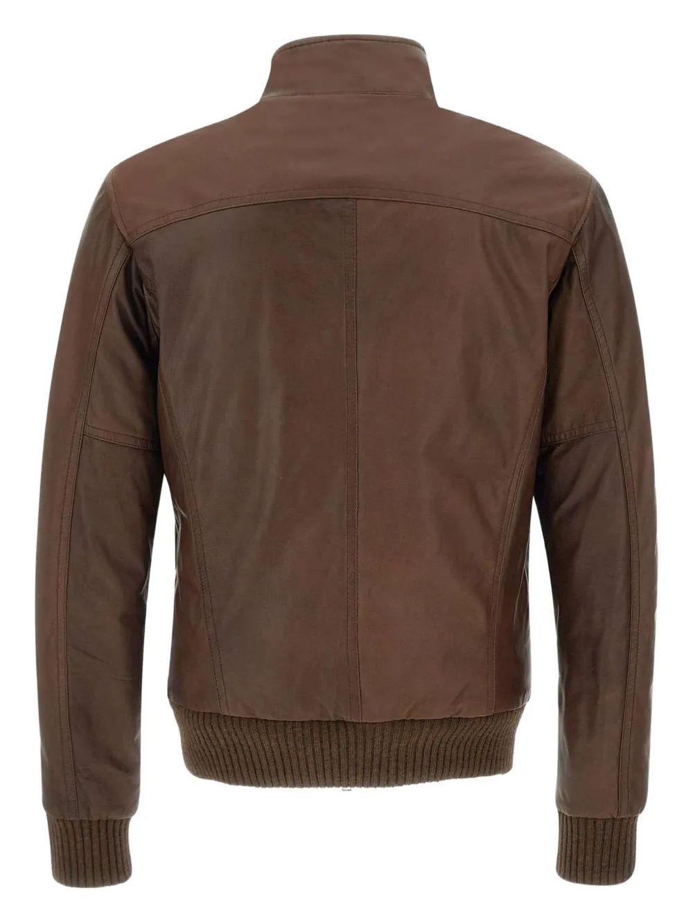 VOLFAGLI ribbed-cuff leather jacket | Leather Jackets | Image 2