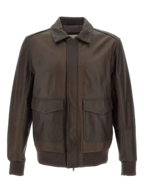 VOLFAGLI flap-pocket leather jacket