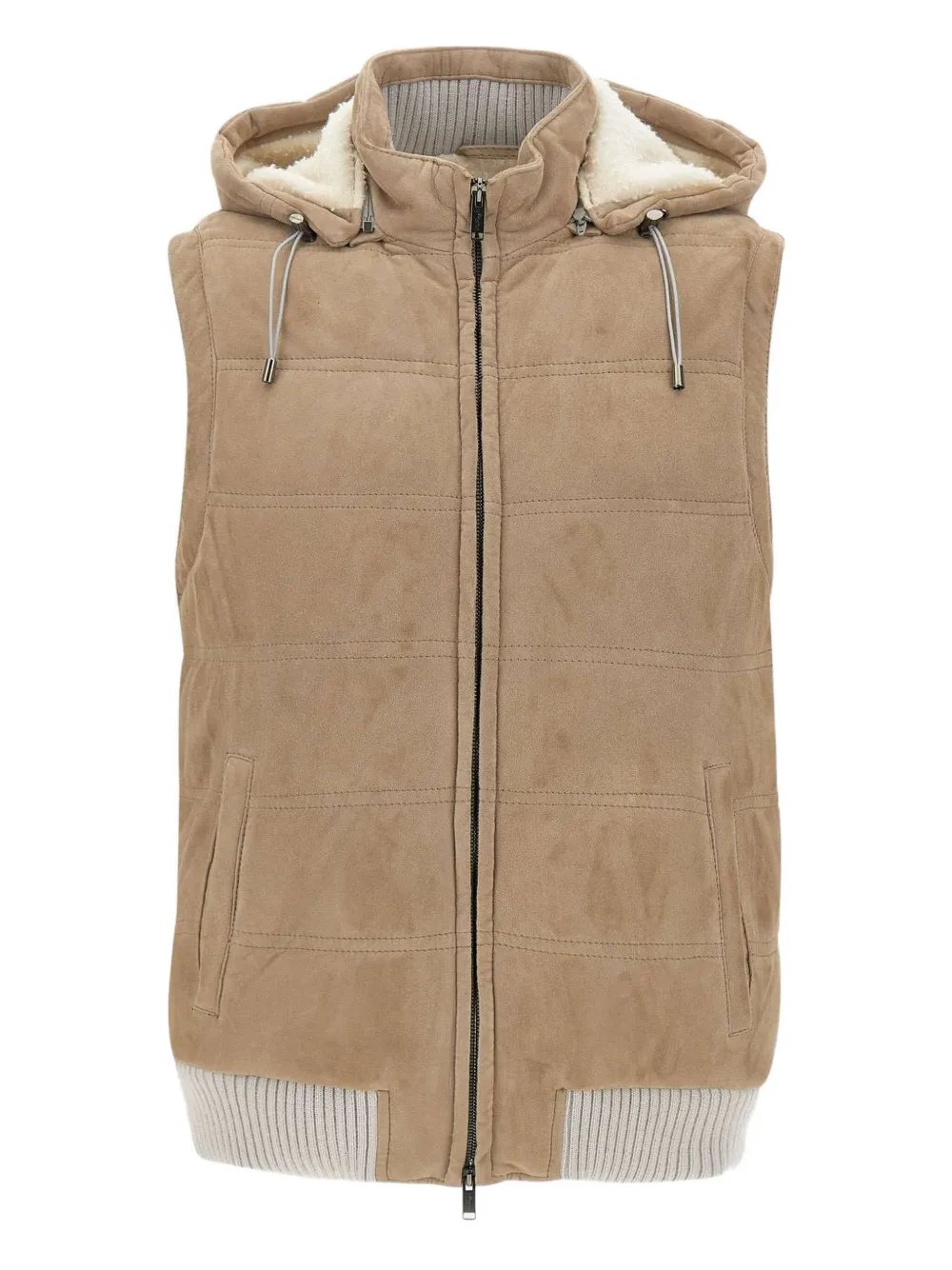 Volfagli Hooded Suede Vest