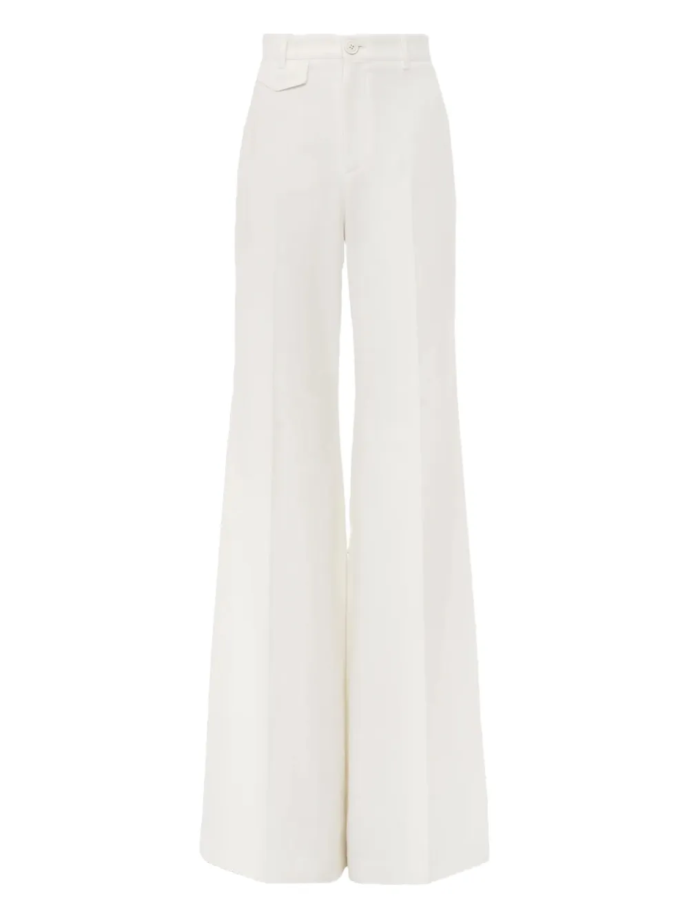 Chloé High waist flared broek Wit