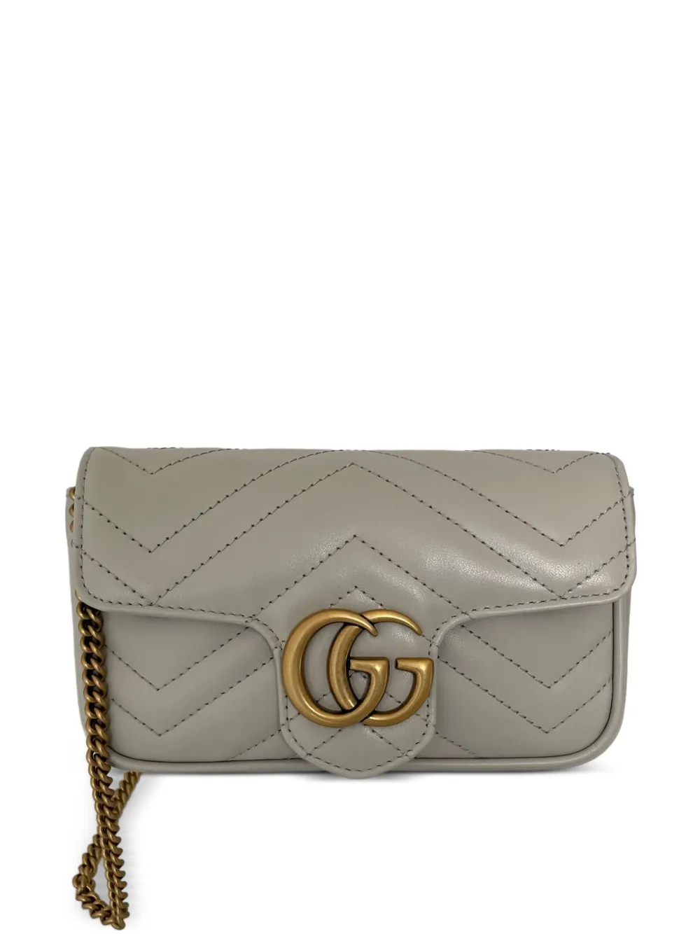 Gucci matelassé GG Marmont shoulder bag | Grey | Image 1