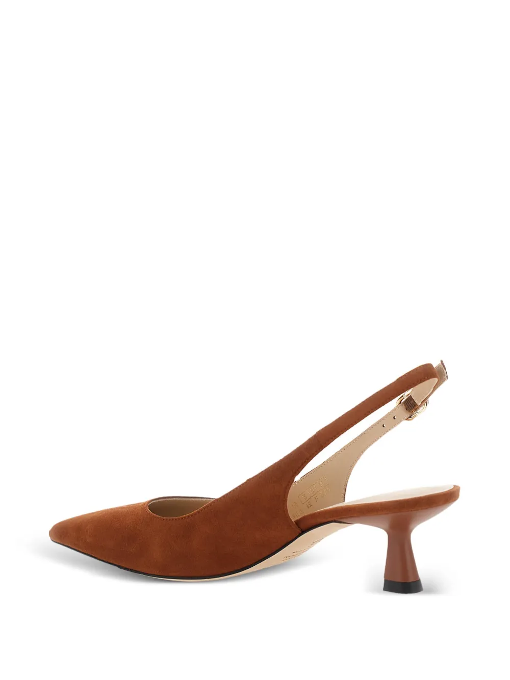 Stuart Weitzman 50mm pointed-toe slingback pumps Brown