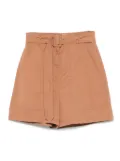 Weekend Max Mara belted pocketed shorts - Brown