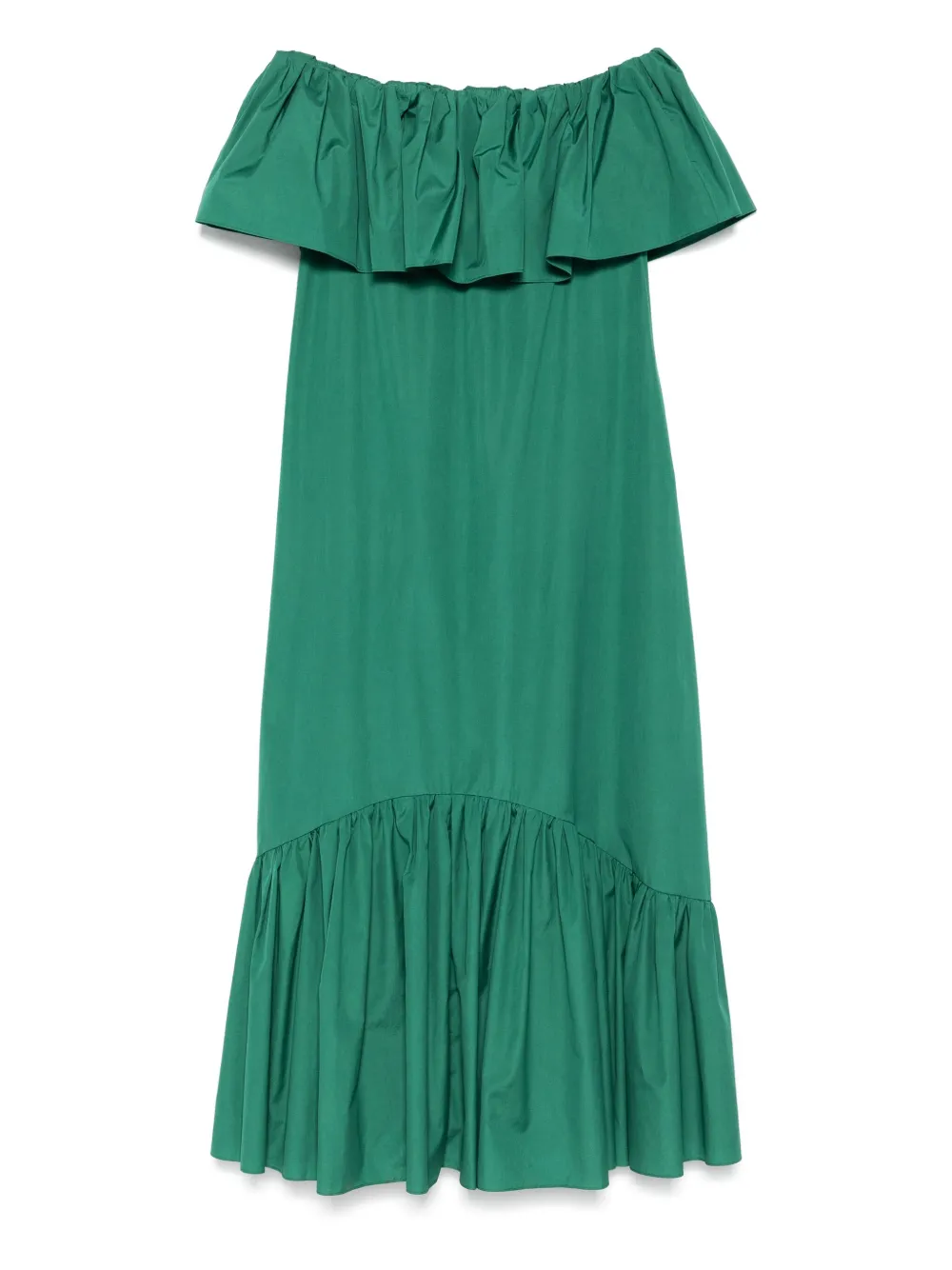 Max Mara Off-shoulder jurk Groen