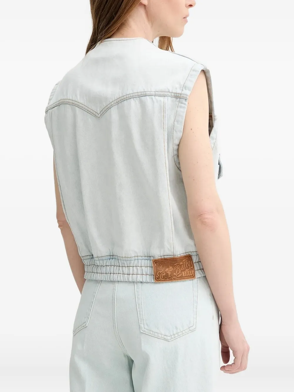 Bally sleeveless denim jacket Blauw