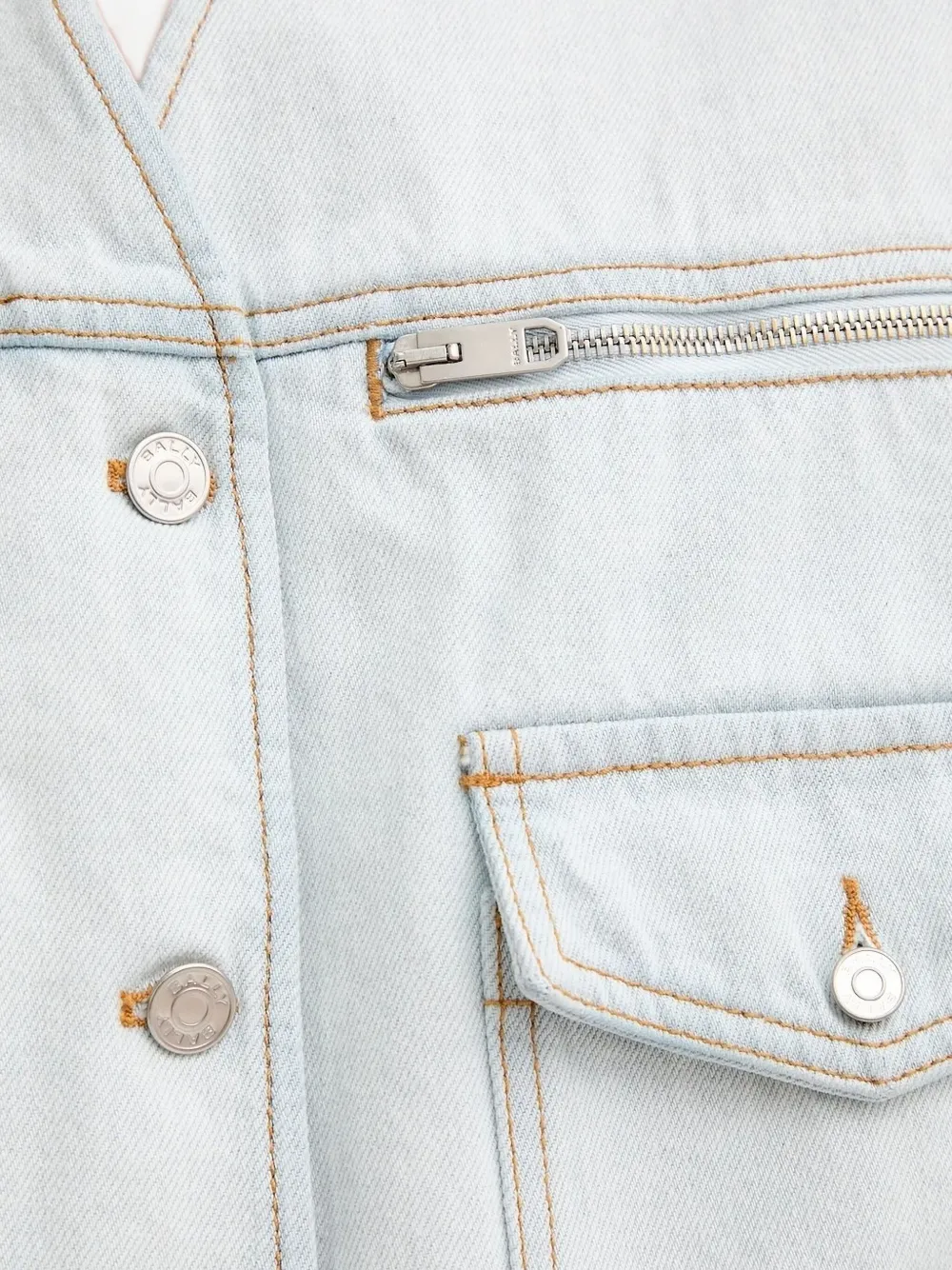 Bally sleeveless denim jacket Blauw