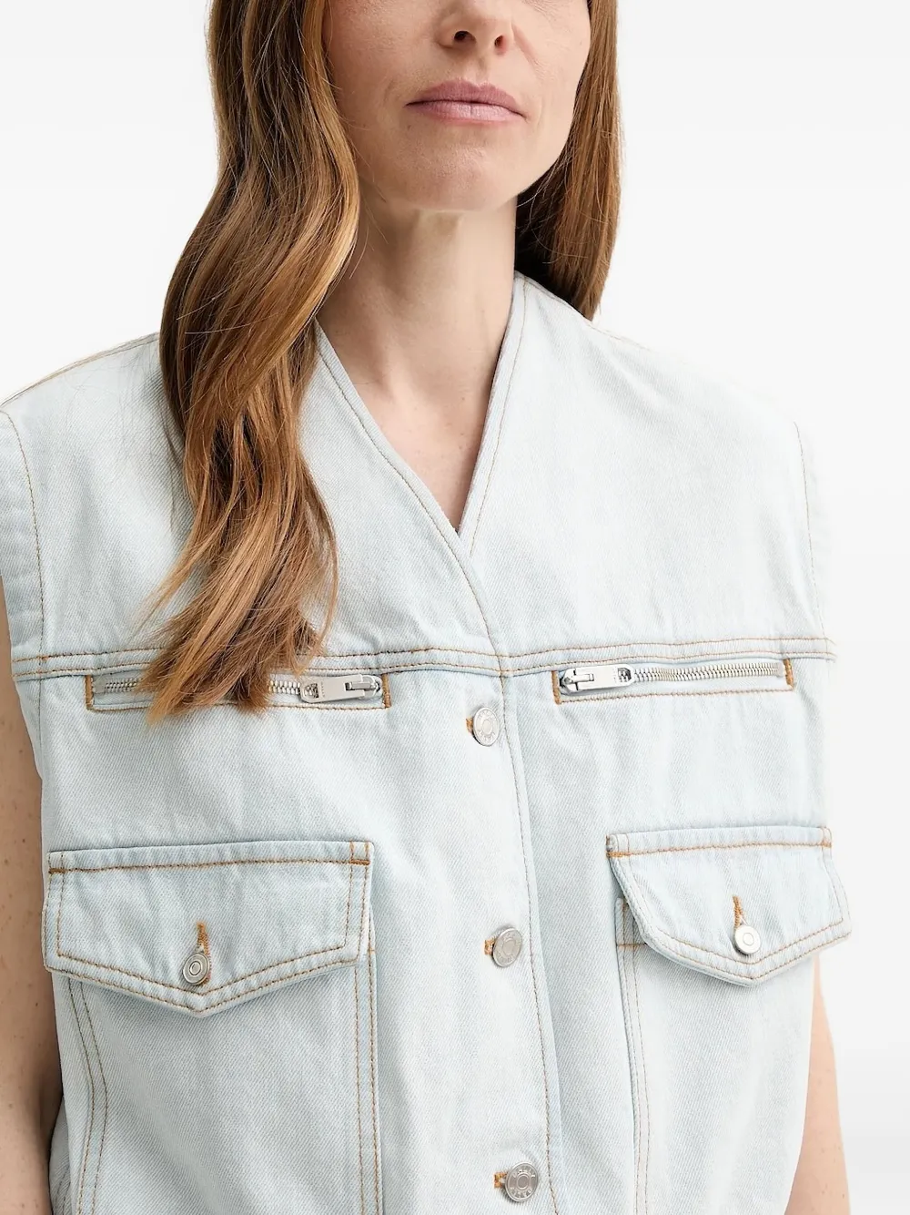Bally sleeveless denim jacket Blauw