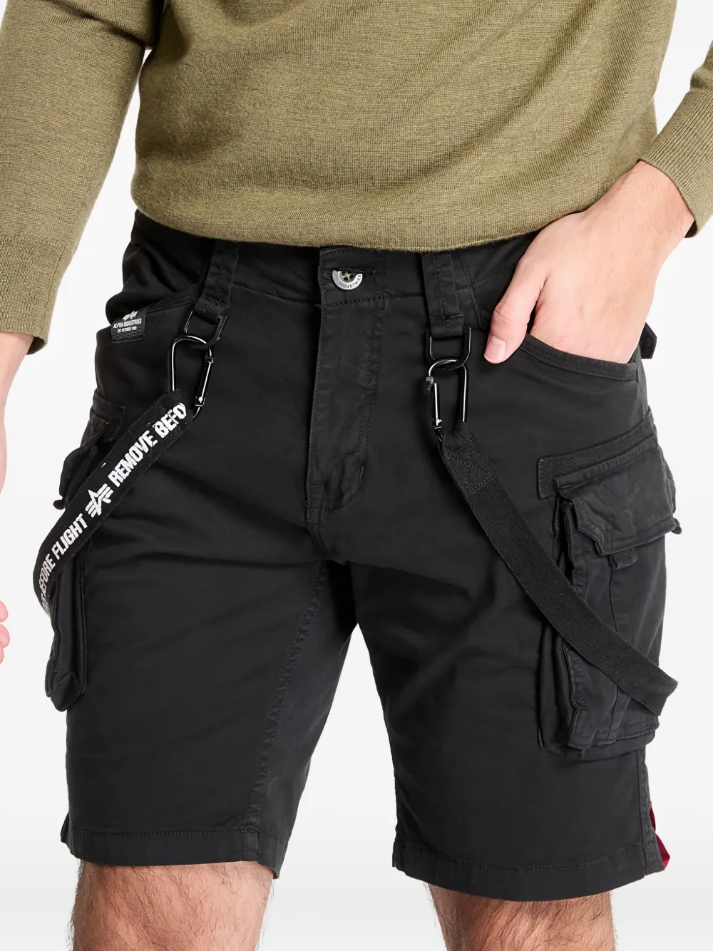 Alpha Industries Cargo shorts Zwart