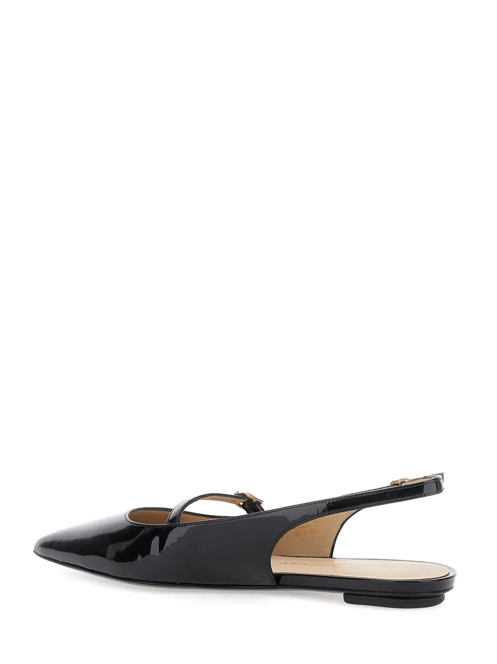 Stuart Weitzman Emilia pointed-toe slingback flat pumps Black