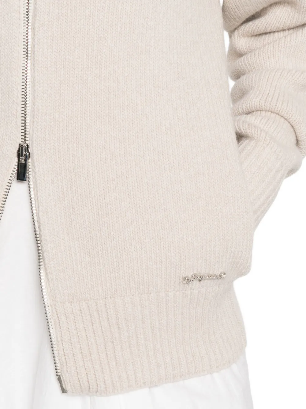 Jacquemus Vest met ritskraag Beige