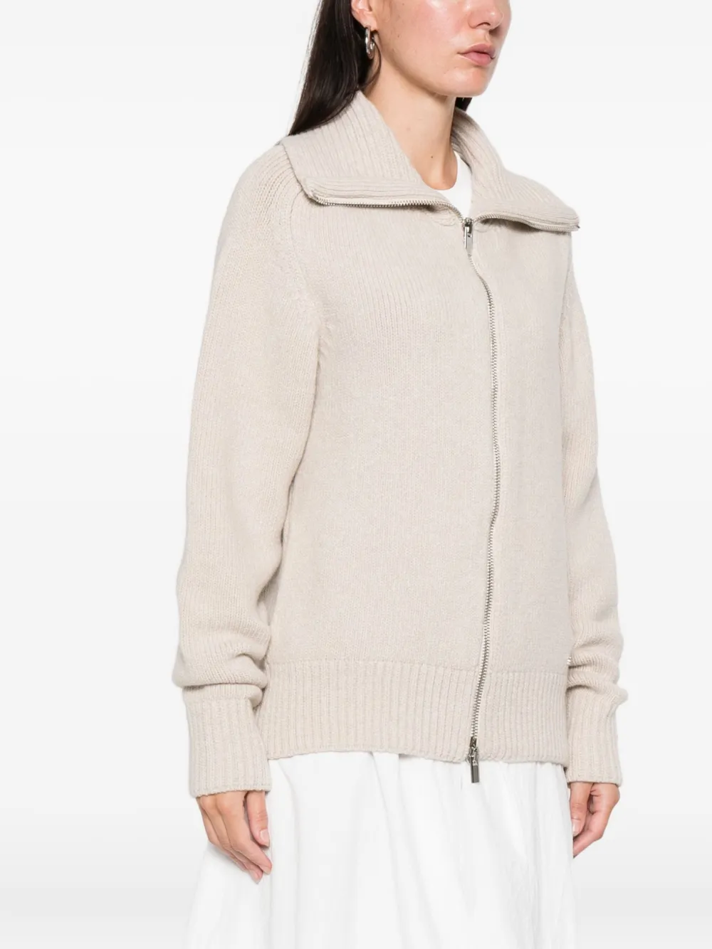 Jacquemus Vest met ritskraag Beige