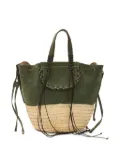 CUBA LAB Bolero braided leather drawstring tote bag - Neutrals