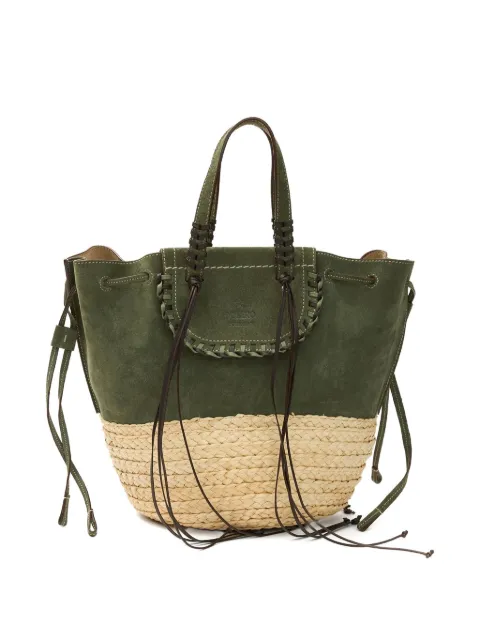CUBA LAB Bolero braided leather drawstring tote bag