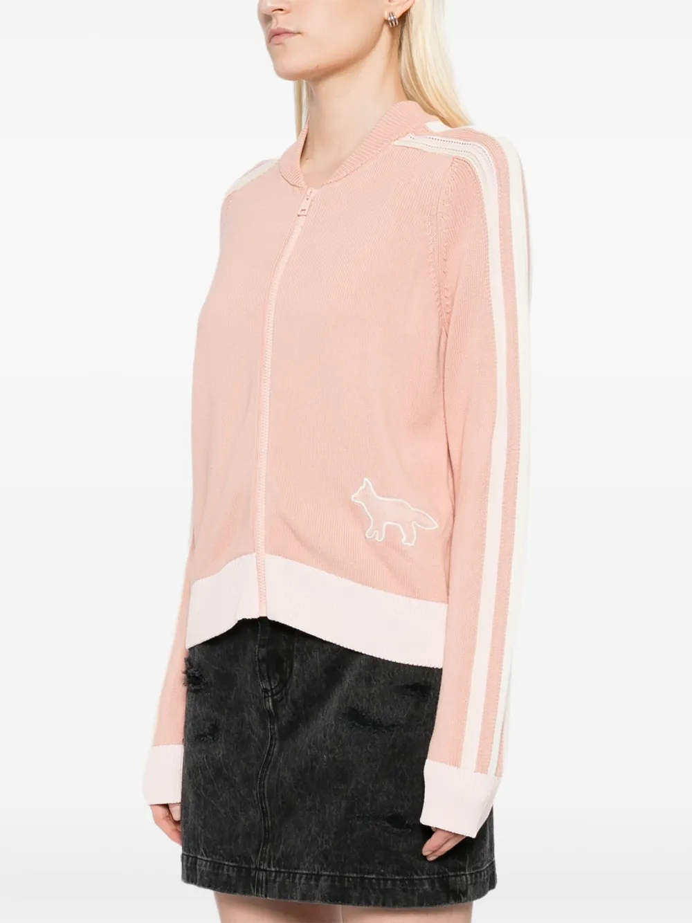 Maison Kitsuné Flash Fox blouse met rits Roze