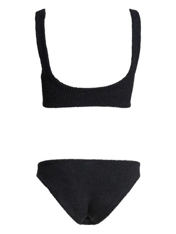 Hunza G Bonnie crinkle-textured Bikini | Black | FARFETCH