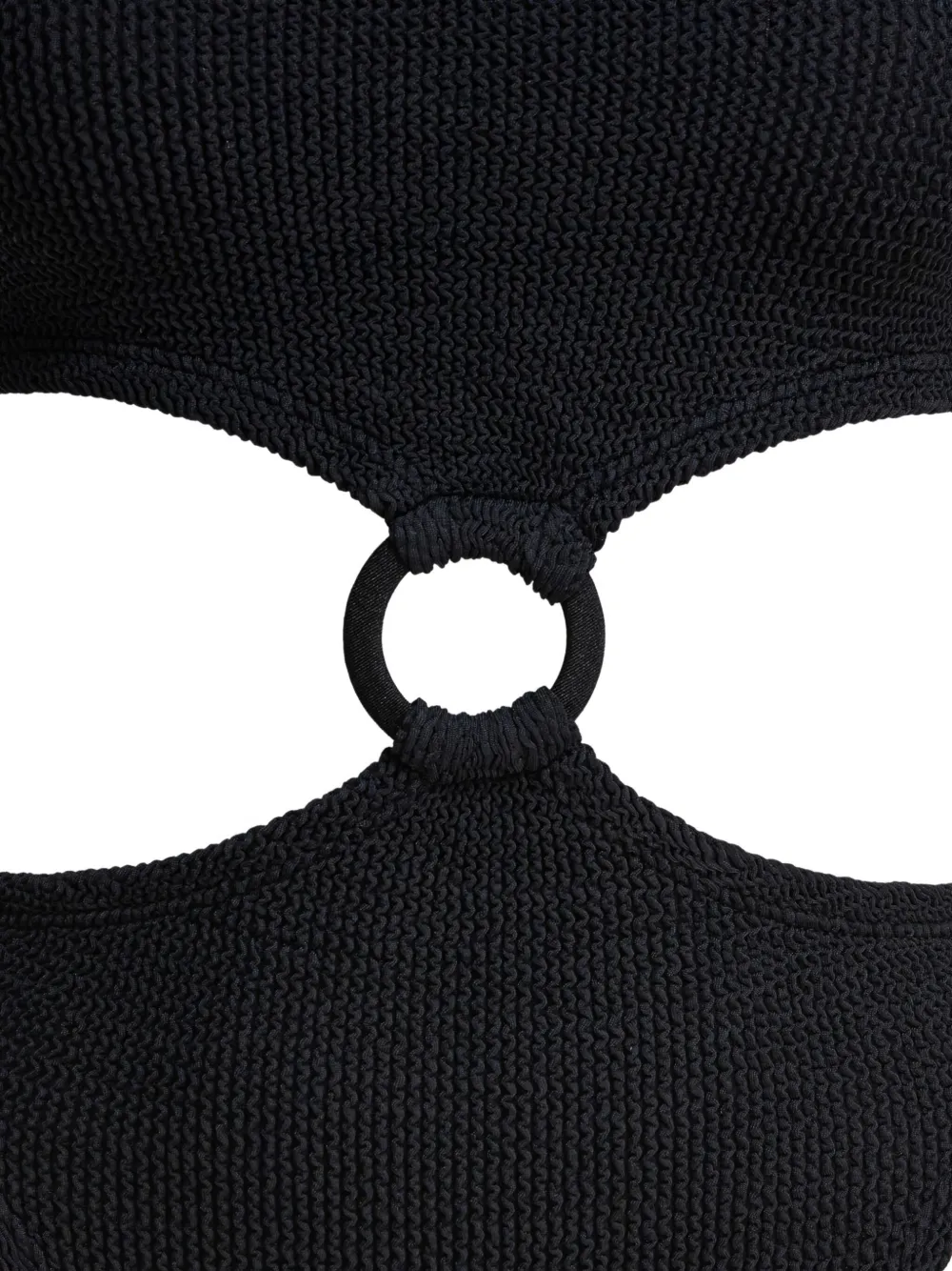 Hunza G ring-detail cut-out swimsuit Zwart