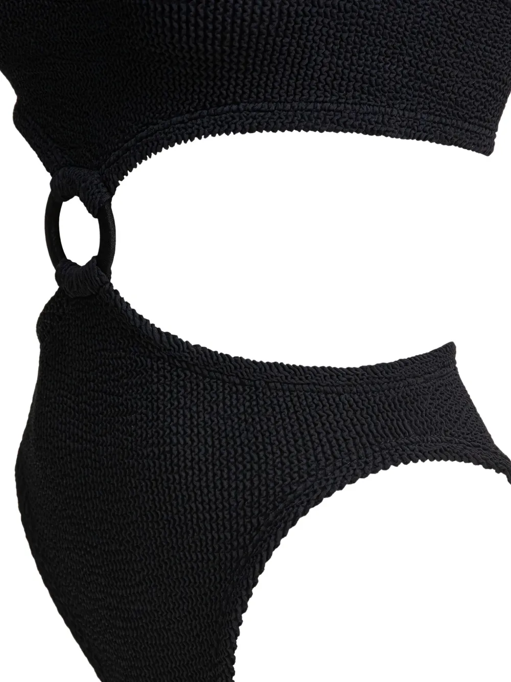 Hunza G ring-detail cut-out swimsuit Zwart