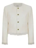 FRAME fringed button-front jacket - White