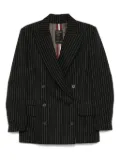 Jean Paul Gaultier Pre-Owned 1990s pinstripe double breasted jacket - Black