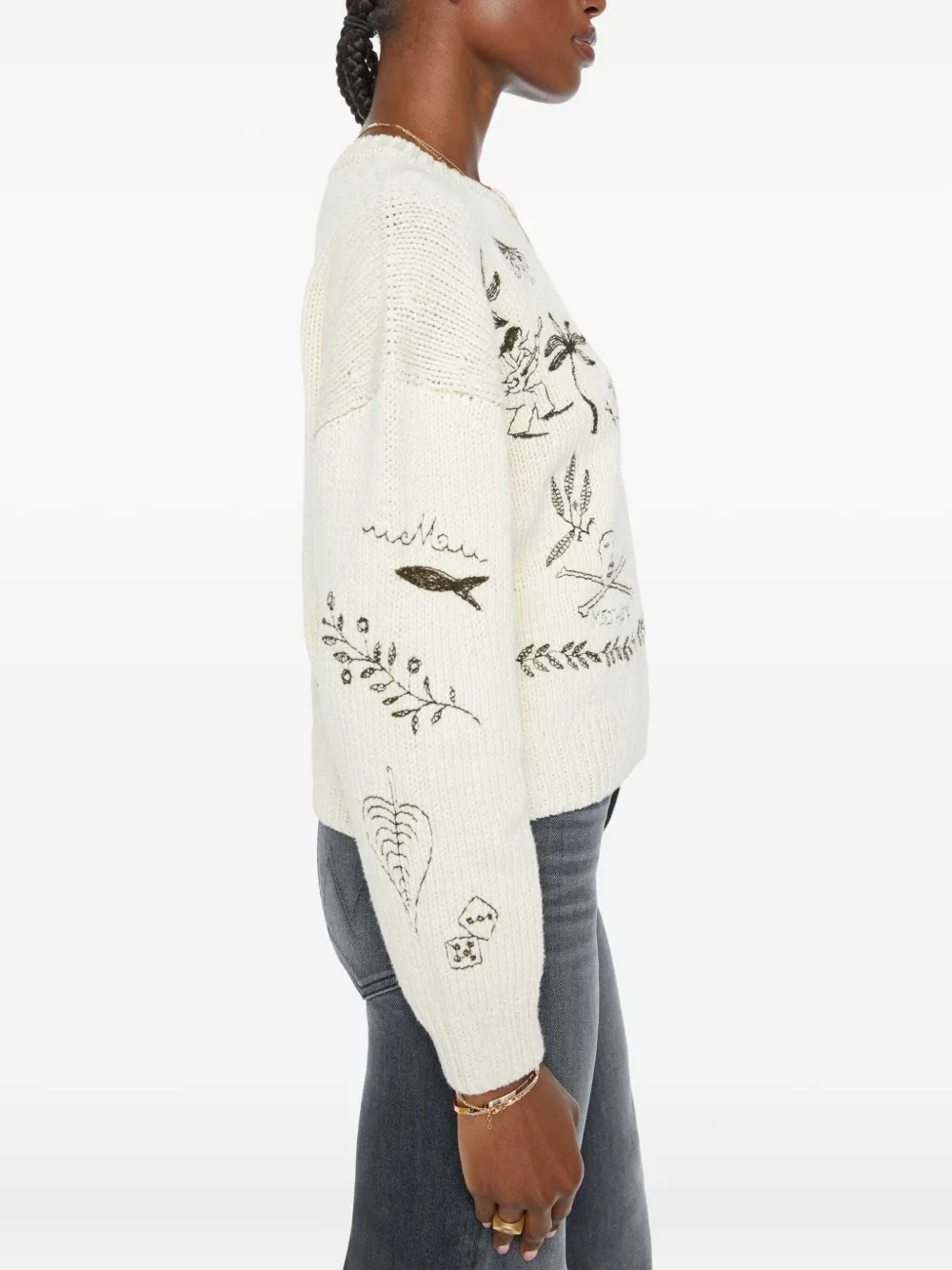 Mother Womens Drawings In The Sand The Cotton Knit Jumper In Multi