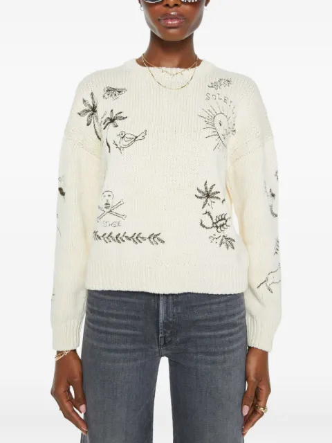 MOTHER embroidered cotton sweater 