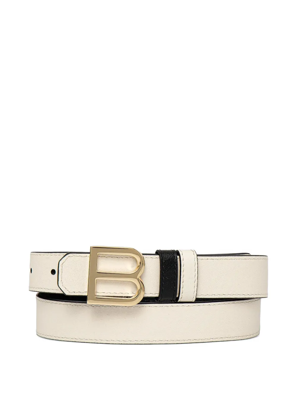 Bally logo-plaque leather belt Wit