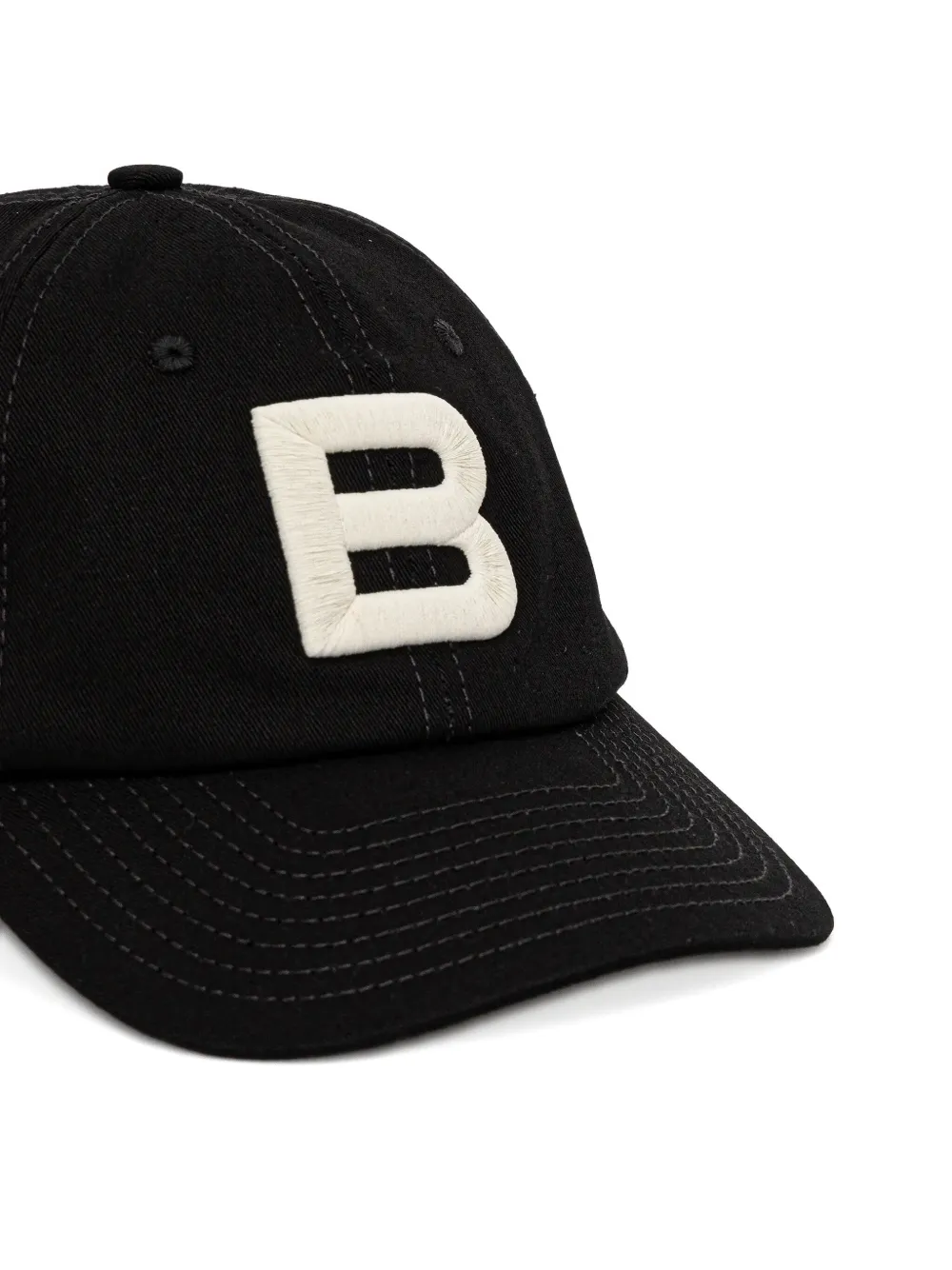 Bally Logo-embroidered Baseball Cap In Black