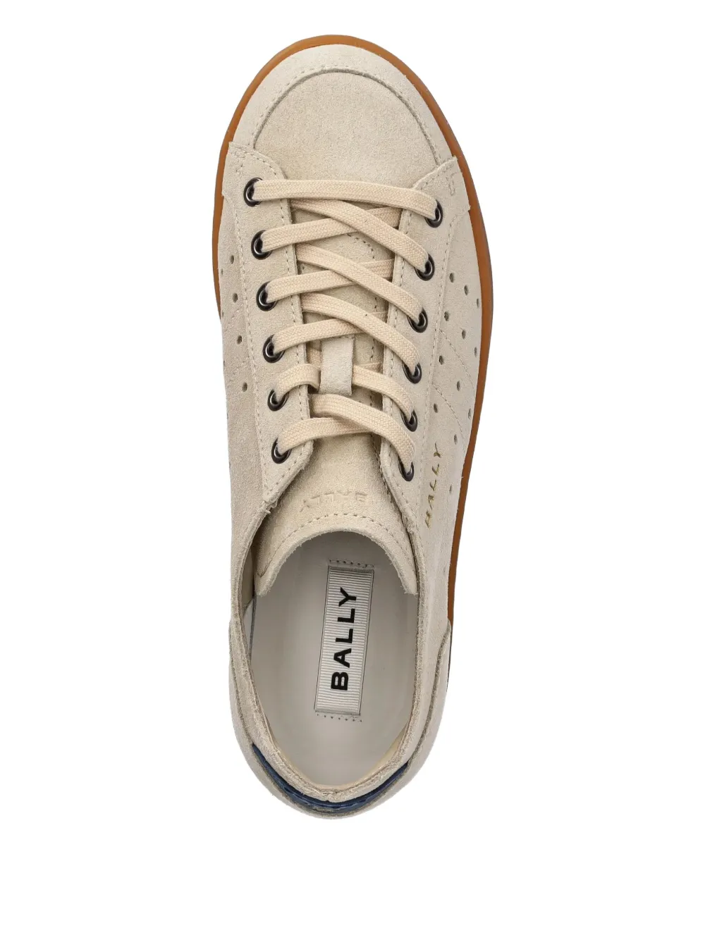 Bally Suède sneakers met geperforeerd detail Grijs