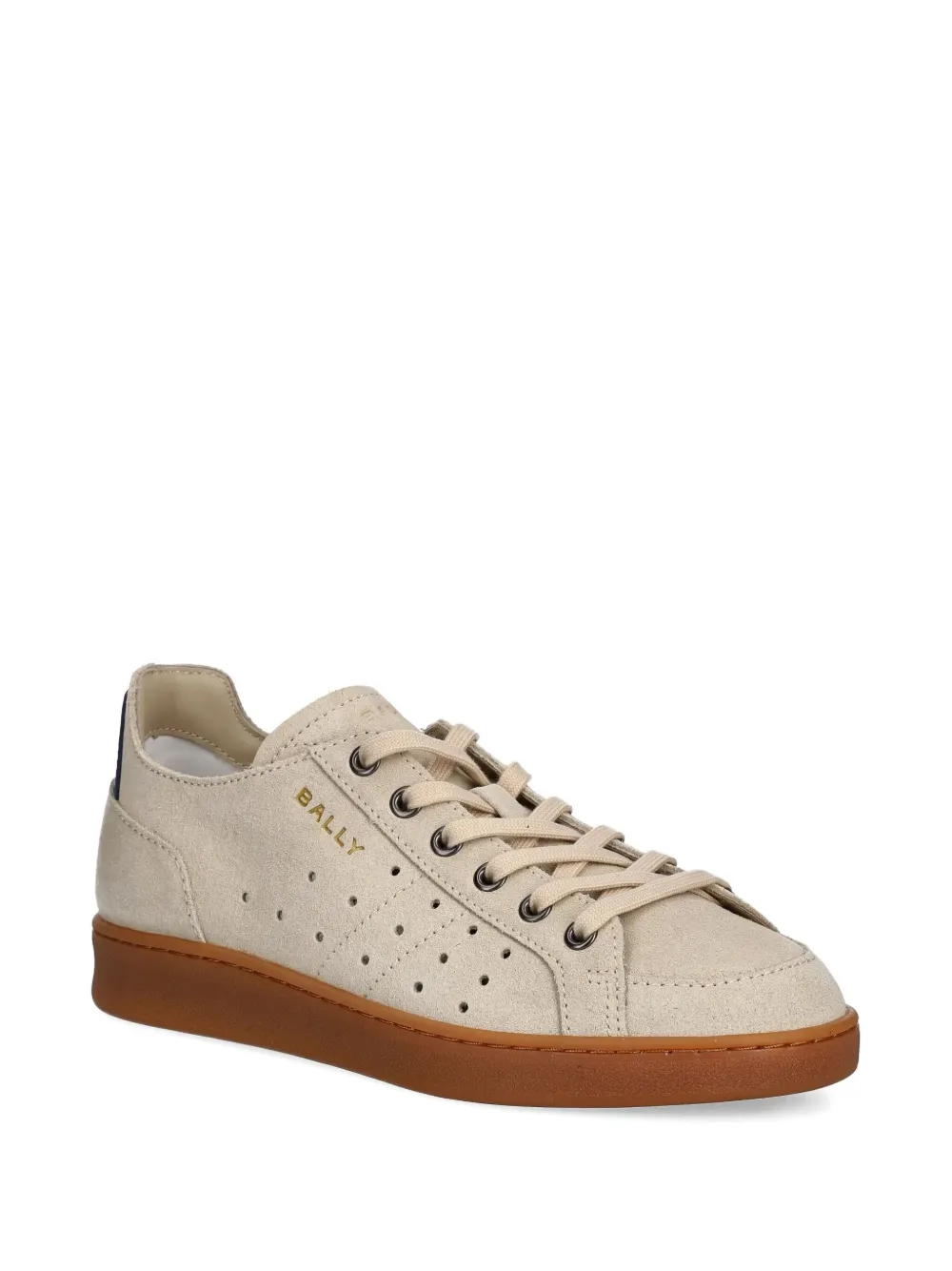 Bally Suède sneakers met geperforeerd detail Grijs