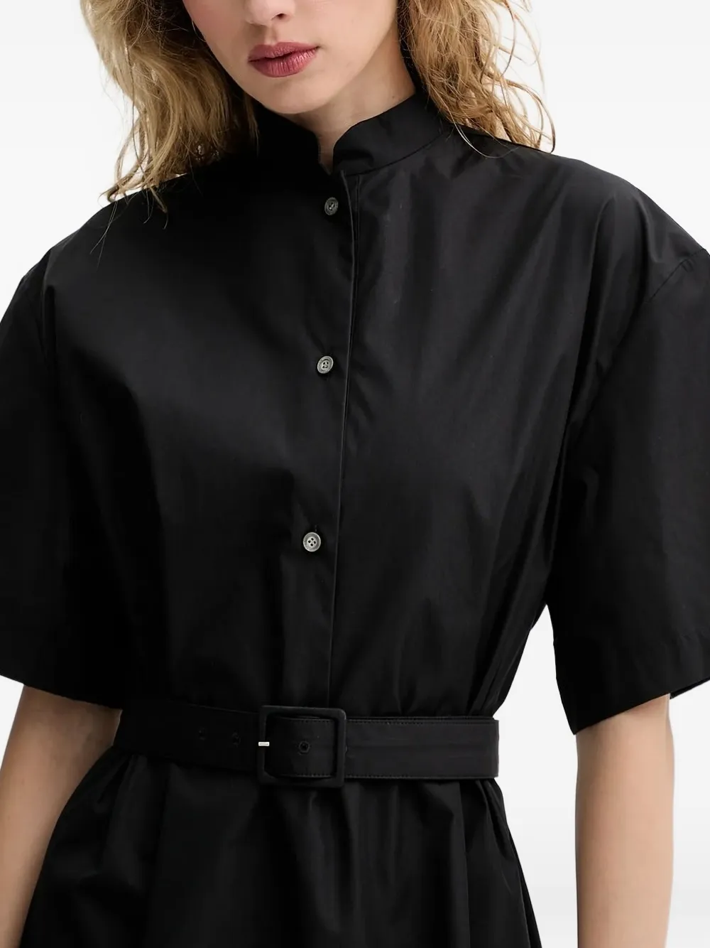 Bally Midi-blousejurk met logopatch Zwart