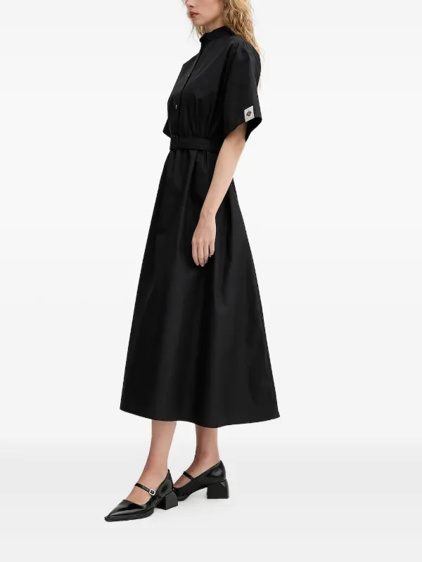 Bally Logo-patch Shirt Midi Dress in Black
