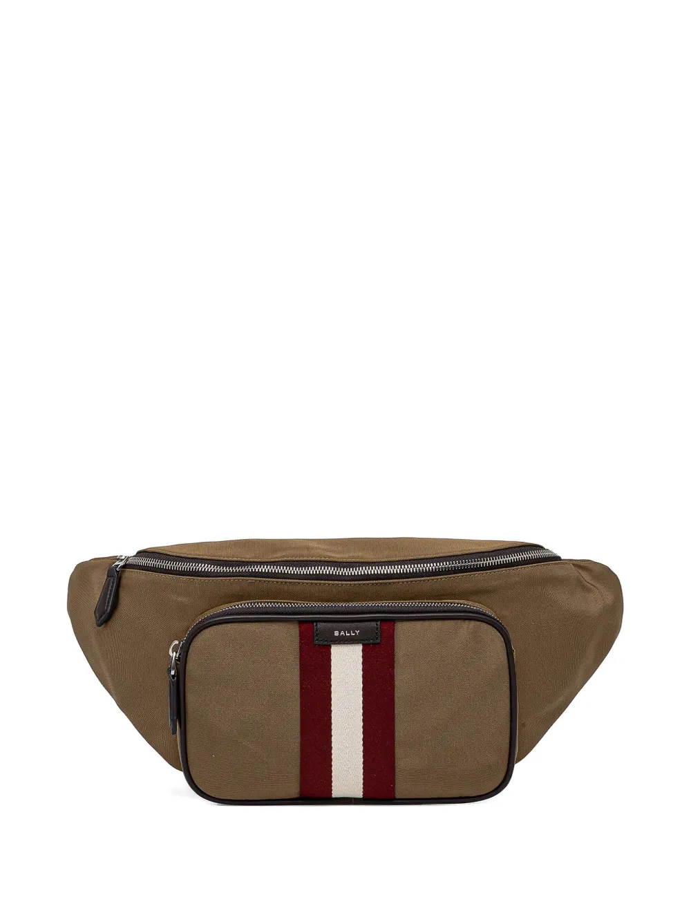 Code stripe-detail belt bag