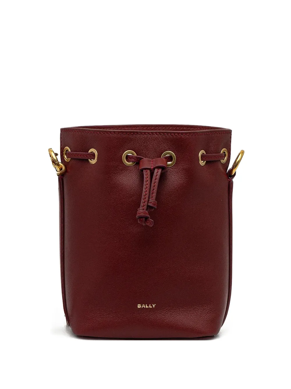 Bally Code leather bucket bag Rood