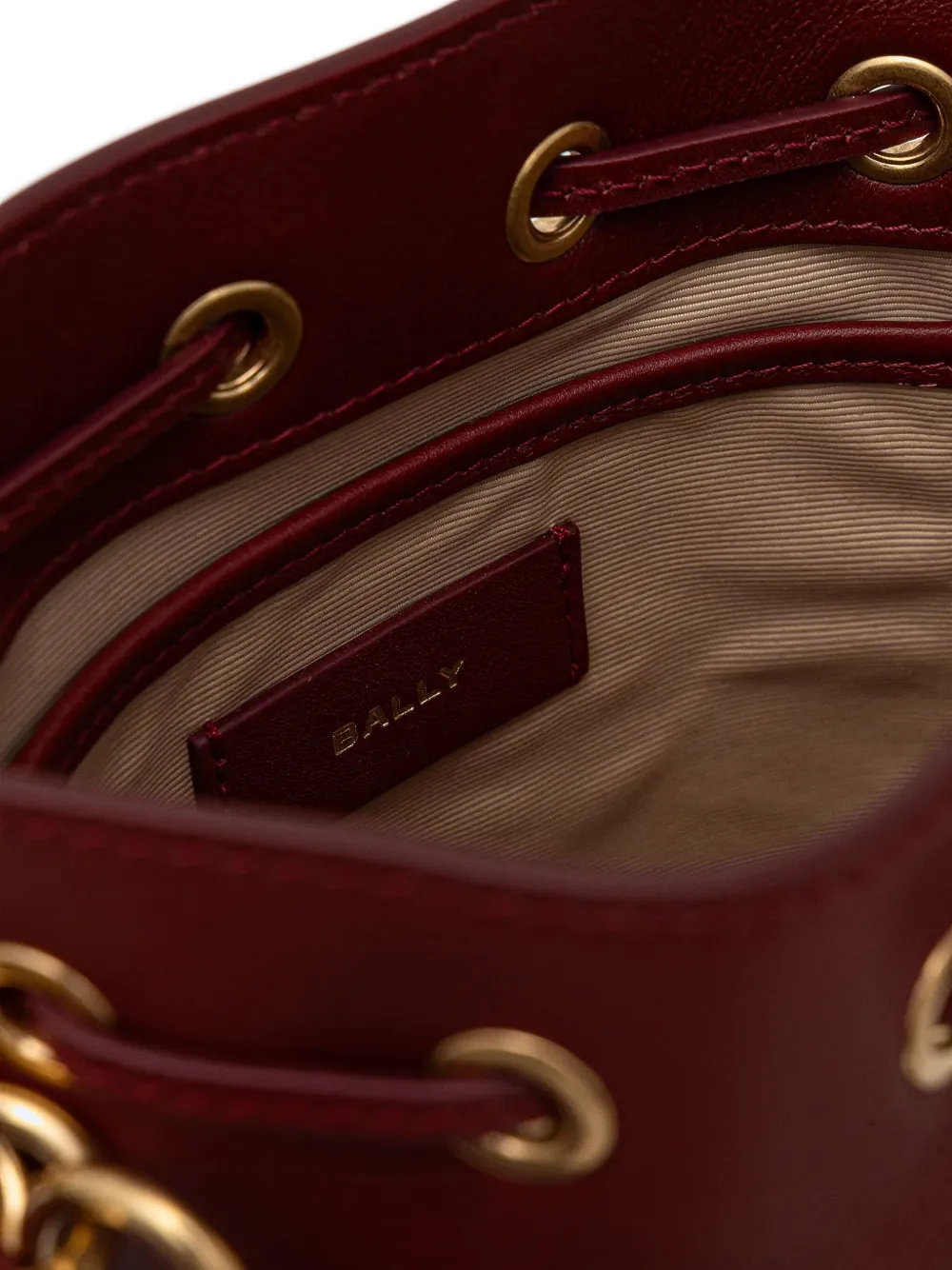 Bally Code leren bucket-tas Rood