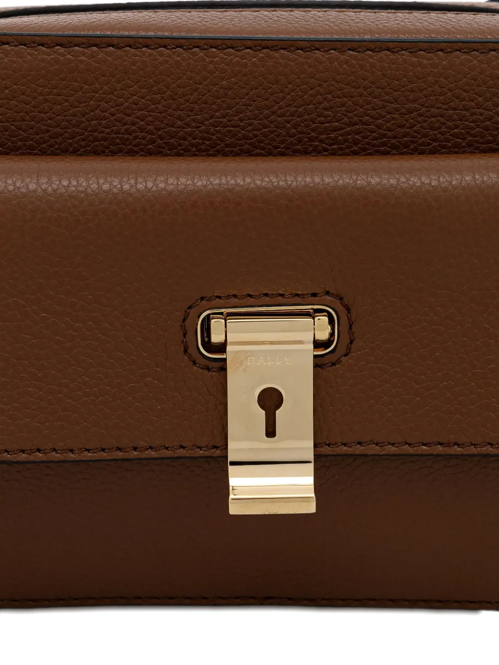 Bally Lock Me kleine crossbodytas met omslag Bruin