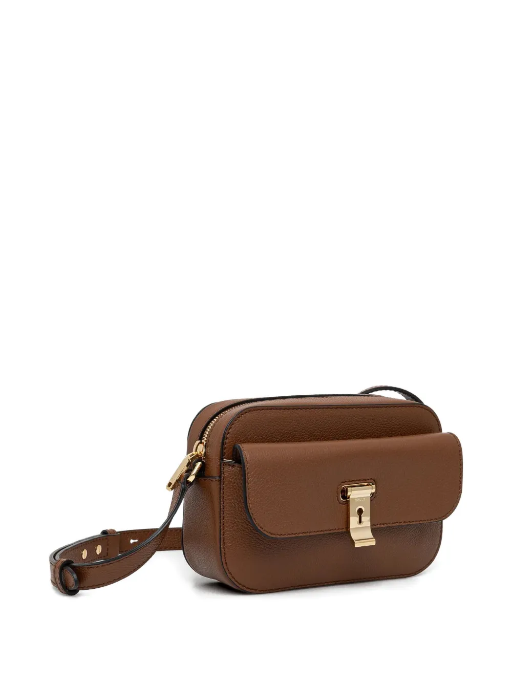 Bally Lock Me kleine crossbodytas met omslag Bruin