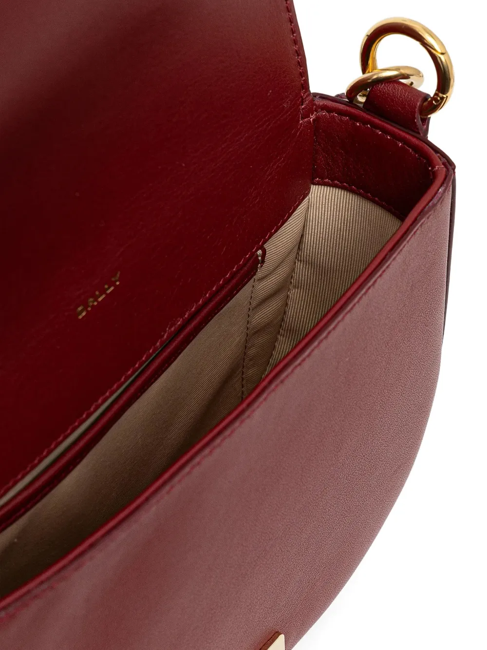Bally Code Flap leren crossbodytas Rood
