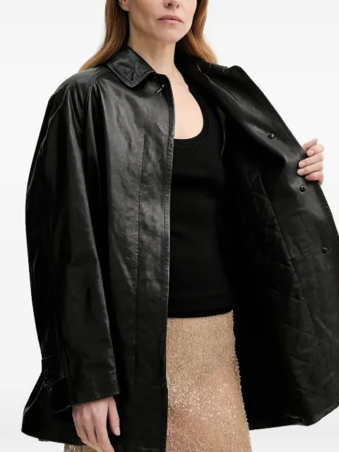 Bally buttoned leather jacket