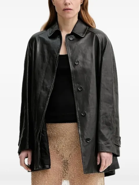 Bally buttoned leather jacket