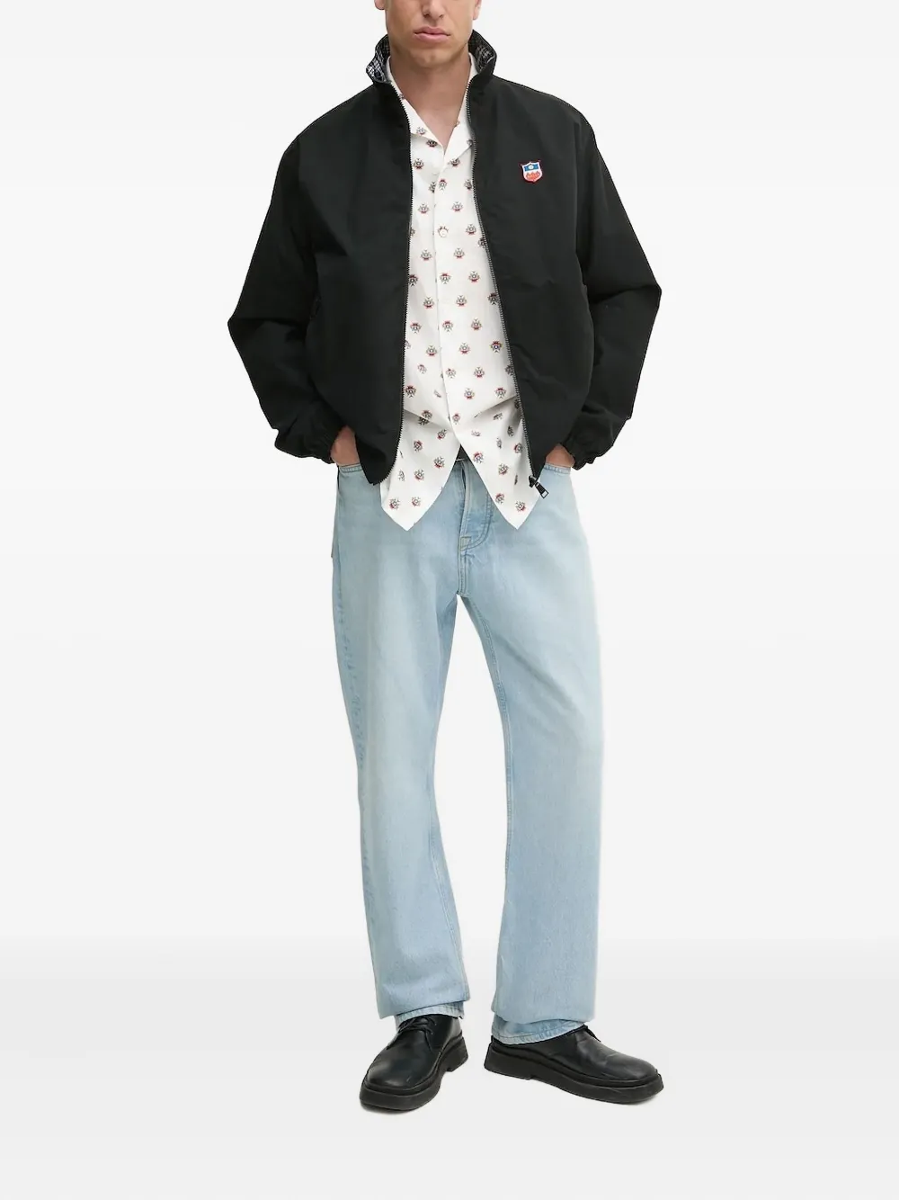 Bally logo-patch long-sleeve jacket Zwart