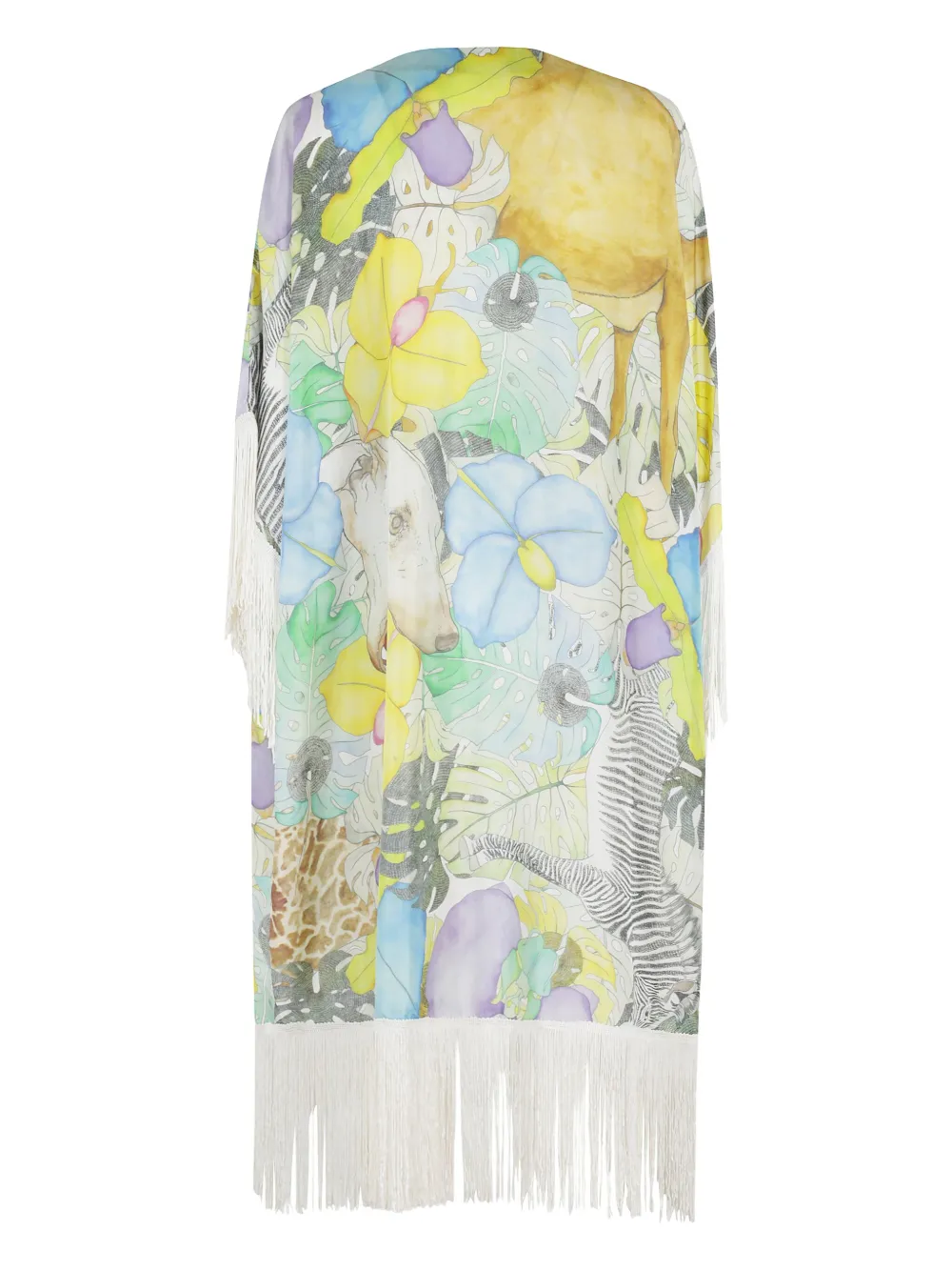 Essentiel Antwerp fringe detailed floral coat | Single Breasted Coats | Image 2