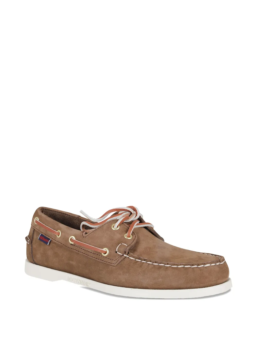 Sebago Portland leather boat shoes ACO BROWN SEAL YELLOW