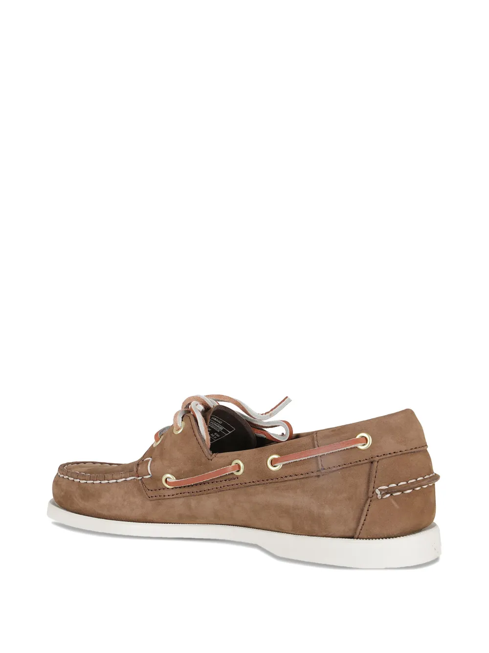 Sebago Portland leather boat shoes ACO BROWN SEAL YELLOW
