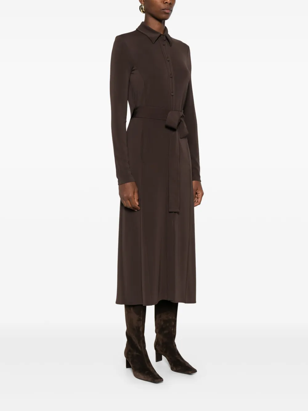 Max Mara Tortona jurk met ceintuur Bruin