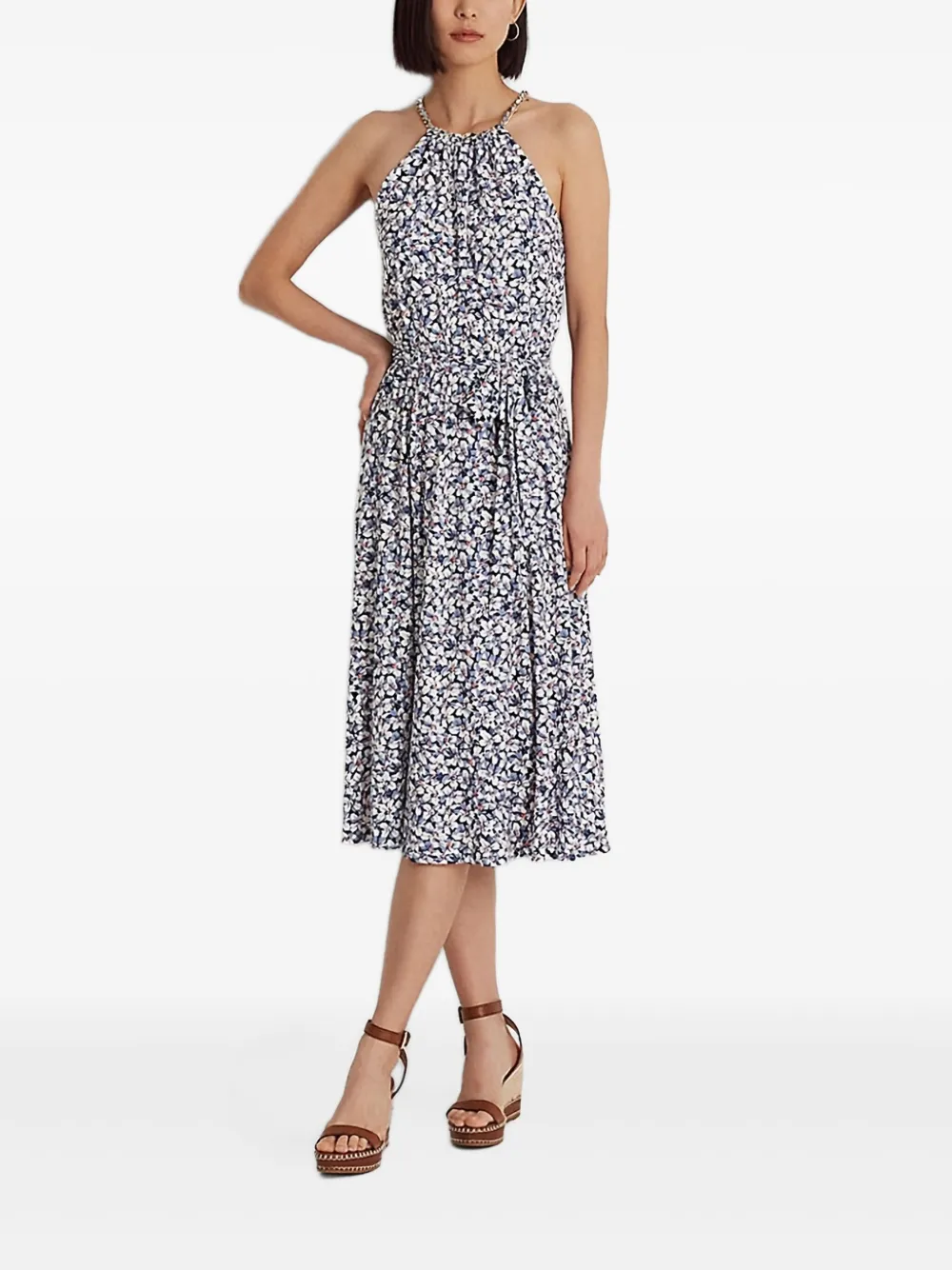 Lauren Ralph Lauren フローラル ドレス - ブルー Lauren Ralph Lauren フローラル ドレス - ブルー