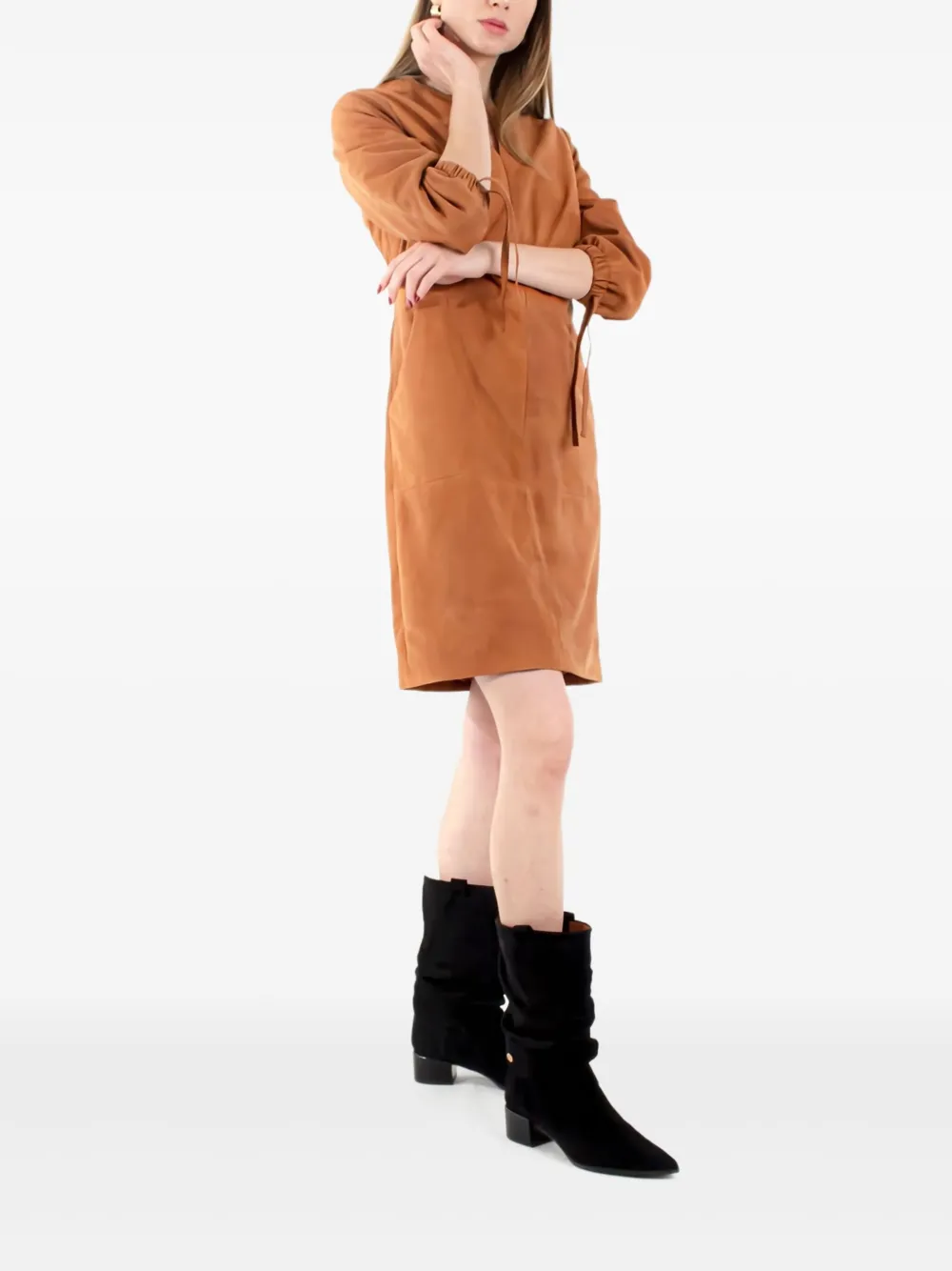 Poche Paris Jurk met V-hals - Bruin
